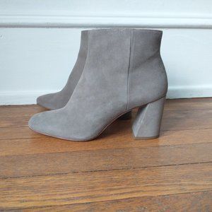 Botkier New York Kirsten, Gray Suede Booties, Size 7.5